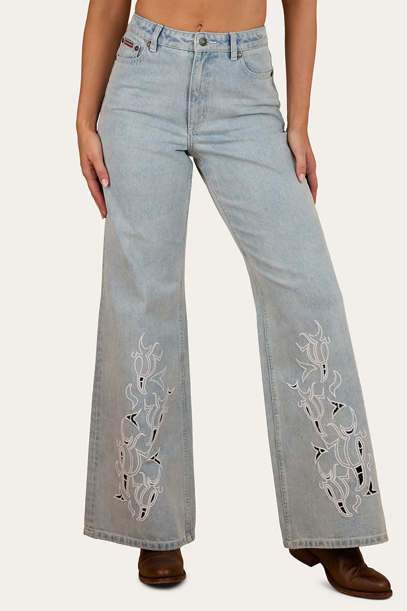 April Womens High Rise Wide Leg Jean - Image 5