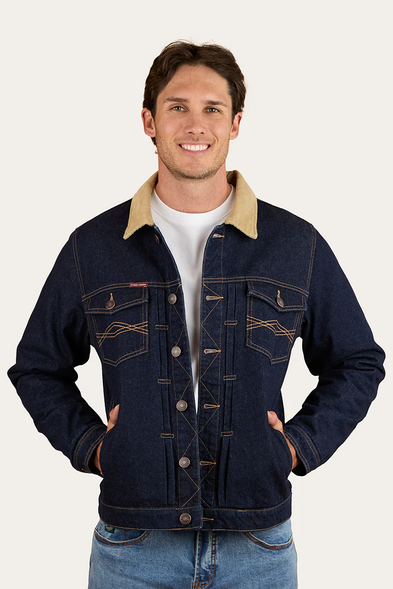 Devonport Mens Denim Trucker Jacket - Image 5