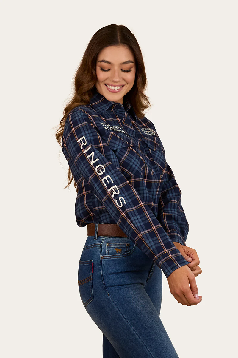 Fingal Womens Half Button Flannel - Image 3