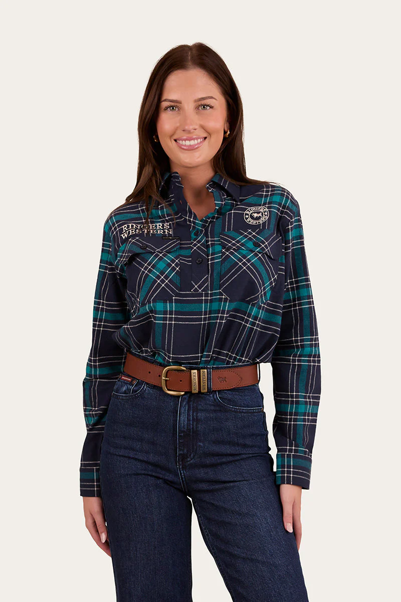 Fingal Womens Half Button Flannel - Image 7