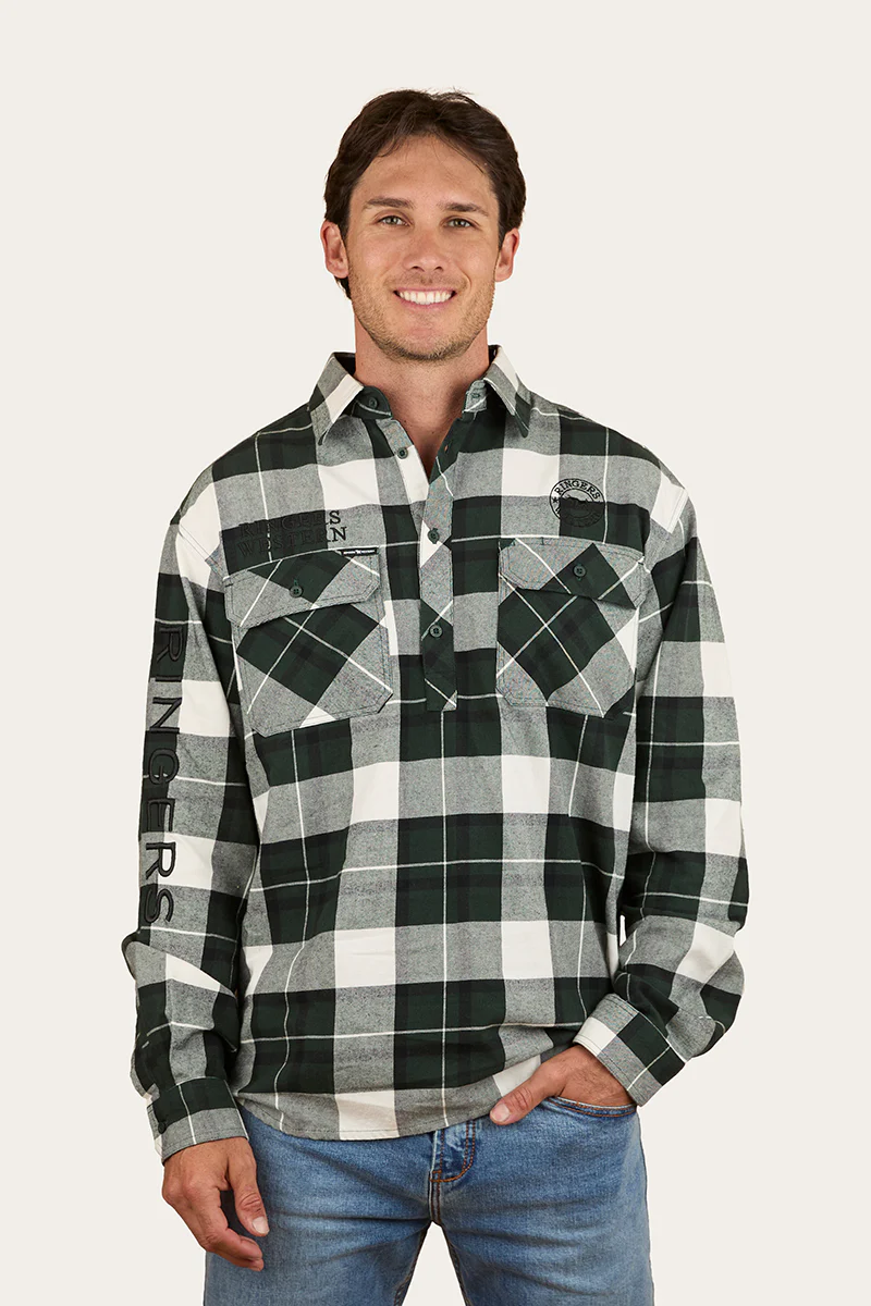 Kingswood Mens Half Button Flannel - Image 3