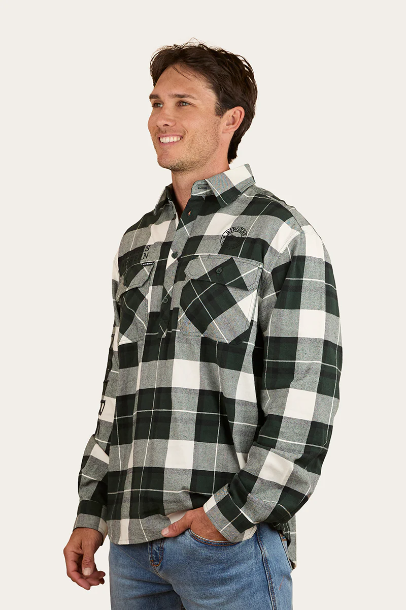 Kingswood Mens Half Button Flannel - Image 4