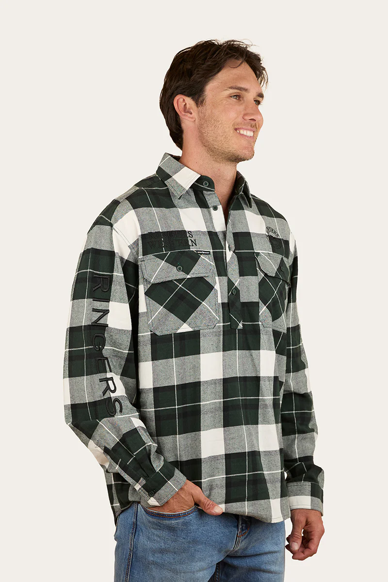 Kingswood Mens Half Button Flannel - Image 5