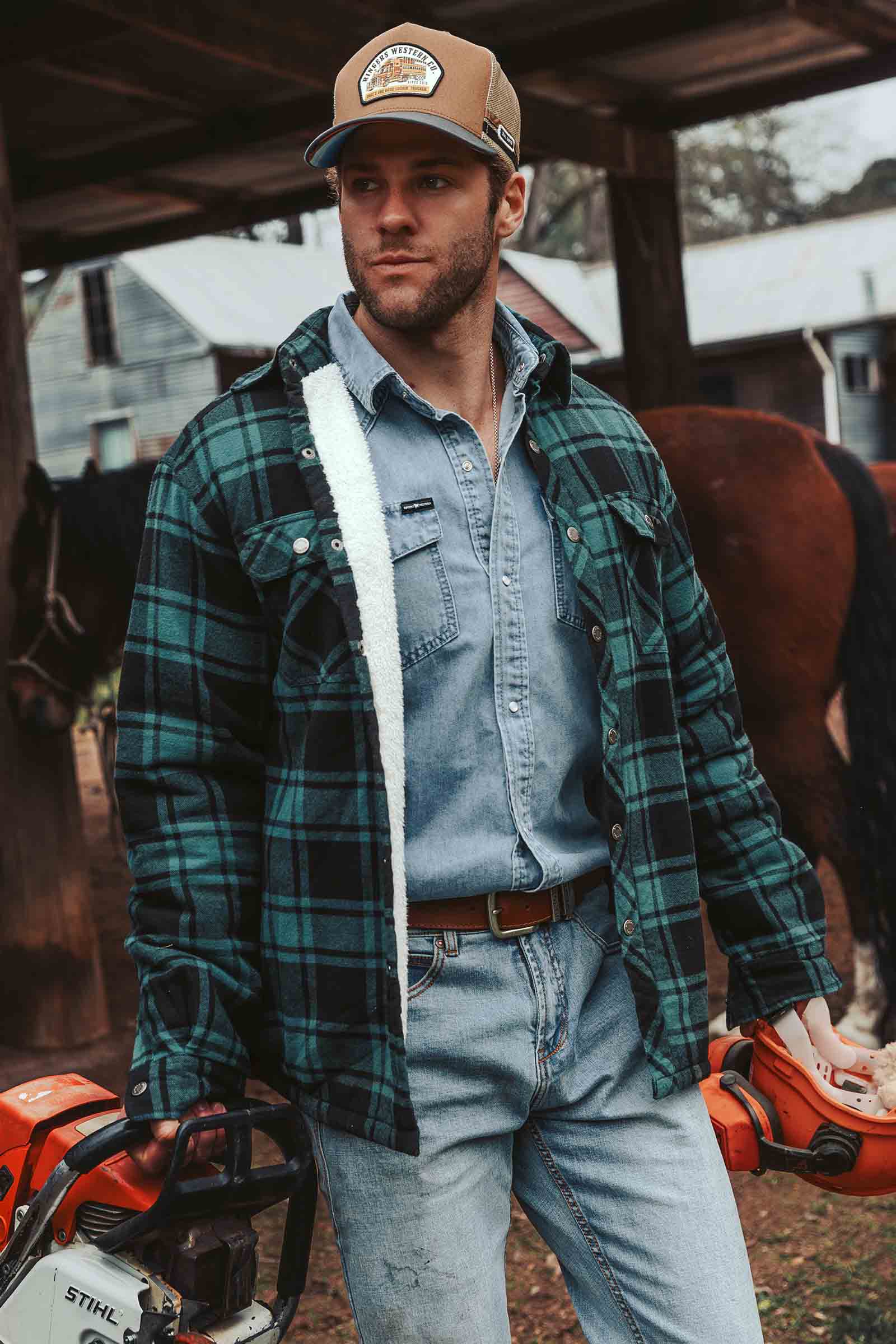 Sawyer Mens Sherpa Flannel - Image 14