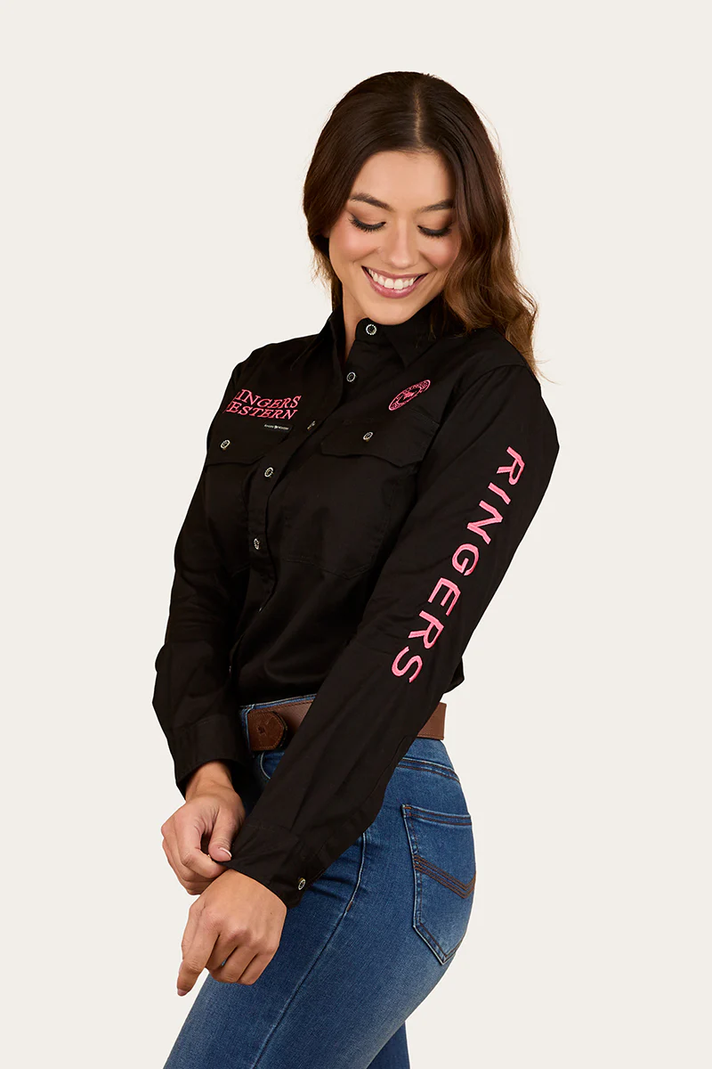 Signature Jillaroo Womens Printed Full Button Work Shirt - Image 4