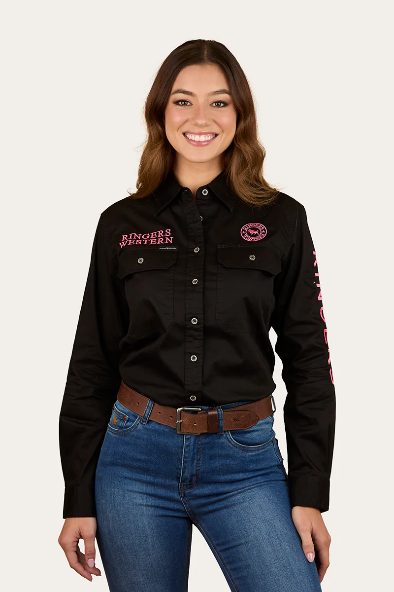 Signature Jillaroo Womens Printed Full Button Work Shirt - Image 5